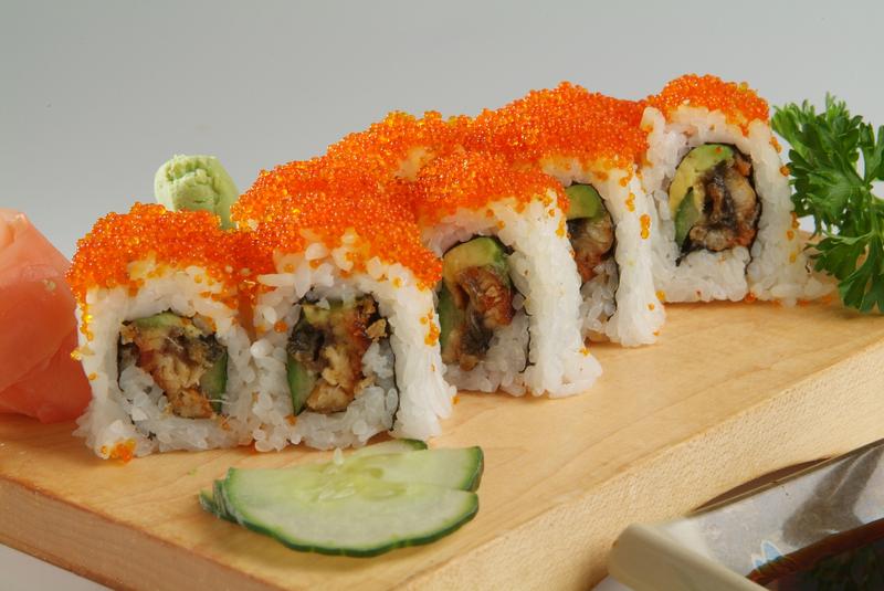 California maki styled rolls with different filling